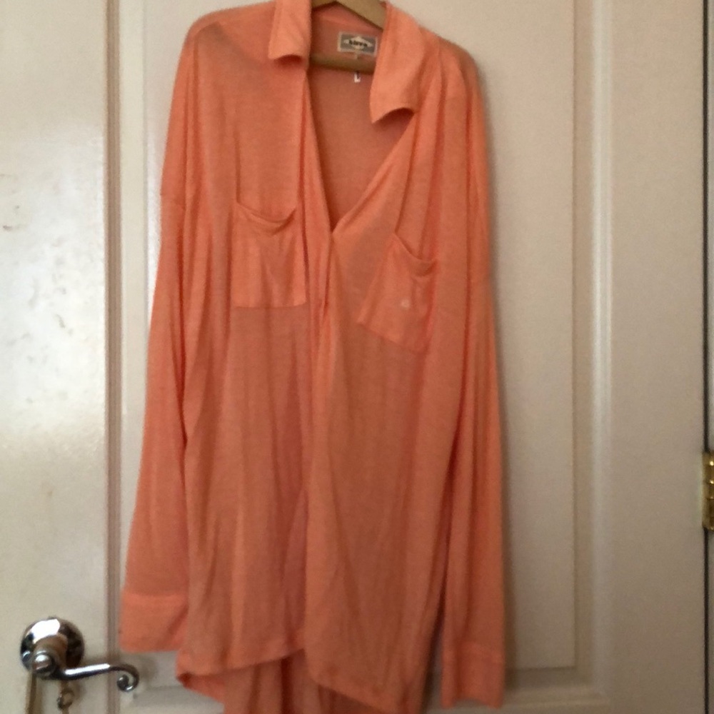 New Kirra XS button down orange top